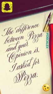 A snap from Alex Richter's Snapchat (decalex)