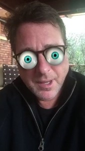 A snap from Bob Saget's Snapchat (bobsterclaw)