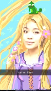 A snap from Christine Mi's Snapchat (miologie)