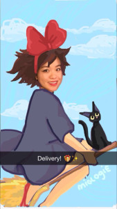 A snap from Christine Mi's Snapchat (miologie)