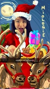 A snap from Christine Mi's Snapchat (miologie)
