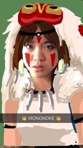 A snap from Christine Mi's Snapchat (miologie)