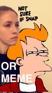 A snap from Dasha Battelle's Snapchat (dabttll)