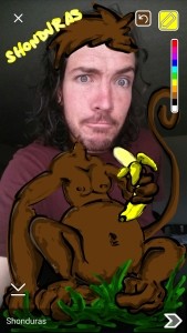 A snap from Shaun McBride's Snapchat (shonduras)