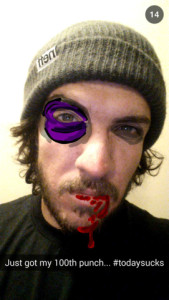 A snap from Shaun McBride's Snapchat (shonduras)