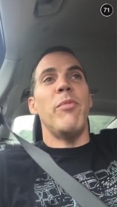 A snap from Steve-O's Snapchat (steveotv)