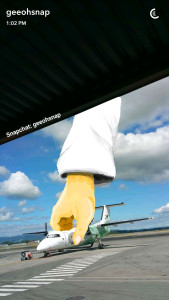 A snap from Geir Ove Pedersen's Snapchat (geeohsnap)