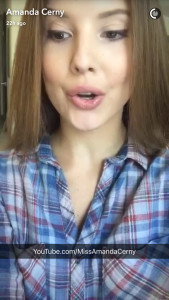 A snap from Amanda Cerny's Snapchat (amandacerny)