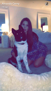 A snap from Amanda Cerny's Snapchat (amandacerny)