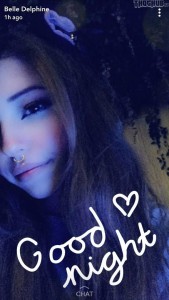 A snap from Belle Delphine's Snapchat (unknown)