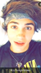 A snap from George Shelley's Snapchat (higeorgeshelley)