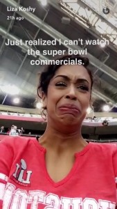 A snap from Liza Koshy's Snapchat (lizakoshysnaps)