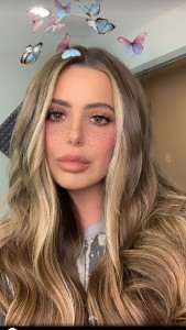 A snap from Brielle Biermann's Snapchat (briellebiermann)