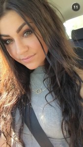 A snap from Andrea Russett's Snapchat (andwizzle)