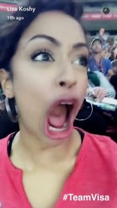 A snap from Liza Koshy's Snapchat (lizakoshysnaps)